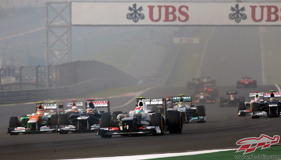 Salida del Gran Premio de India 2012