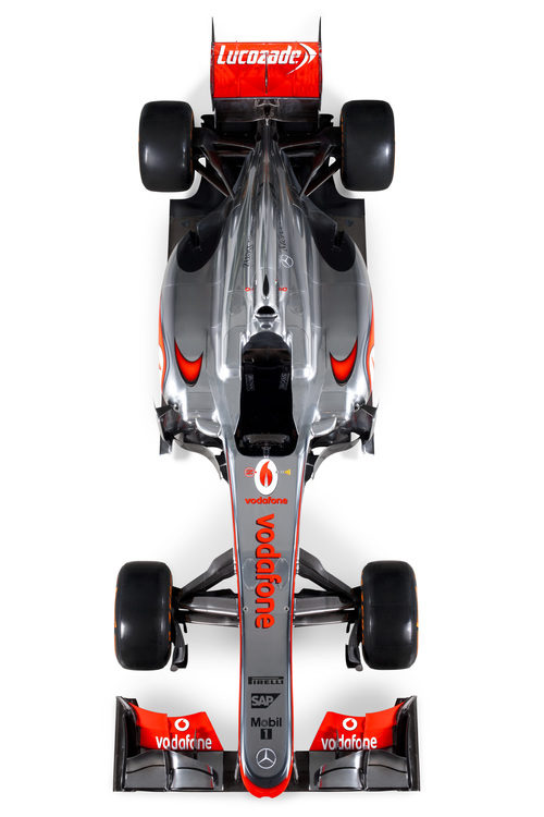 El McLaren MP4-28 en vista superior