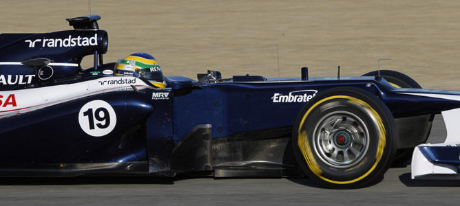 Bruno Senna con el Williams FW34 en Jerez