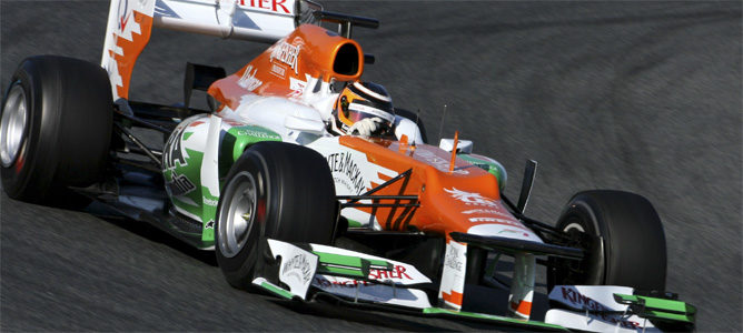 Nico rueda con el Force India