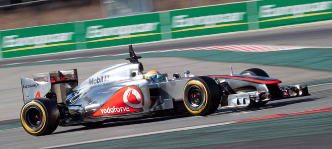 El McLaren en pretemporada
