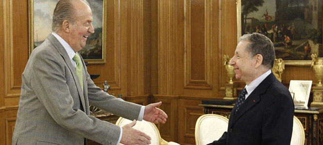 El Rey Juan Carlos y Jean Todt en el Palacio de la Zarzuela