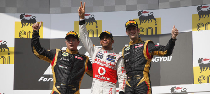 Podio del Gran Premio de Hungría 2012