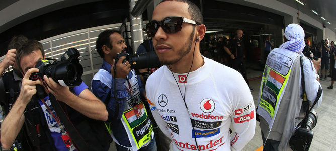 Lewis Hamilton en el GP de India 2012