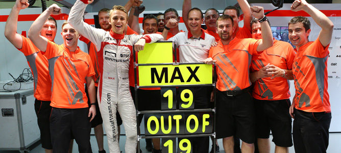 Marussia celebra las 19 carreras finalizadas consecutivamente de Max Chilton