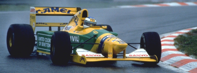 Schumacher en el GP de Bélgica 1992
