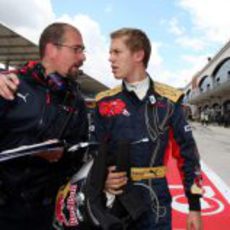 Andrea Landi y Sebastian Vettel