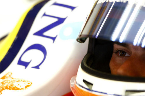 Nelsinho Piquet en el cockpit