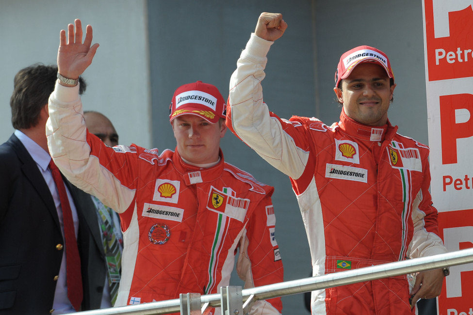Kimi Raikkonen y Felipe Massa