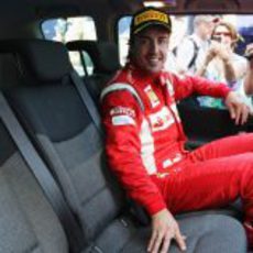 Fernando Alonso feliz con su segundo puesto en el GP de Mónaco 2011
