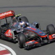 Jenson Button rueda por vez primera en el GP de Canadá 2011