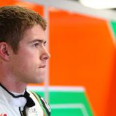 Paul di Resta en su box del GP de Canadá 2011