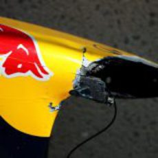 Morro roto del monoplaza de Sebastian Vettel en el GP de Canadá 2011