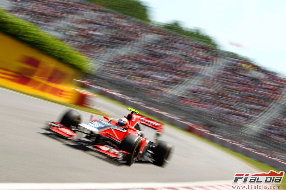 D'Ambrosio pilota en el circuito Gilles Villeneuve de Canadá