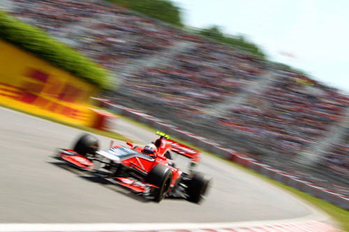 D'Ambrosio pilota en el circuito Gilles Villeneuve de Canadá