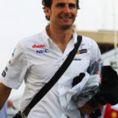 Pedro de la Rosa vestido ya con los colores de Sauber en el GP de Canadá 2011