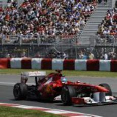 Fernando Alonso durante los libres 3 del GP de Canadá 2011