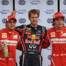 Vettel en la 'pole' con Alonso y Massa justo detrás en el GP de Canadá 2011