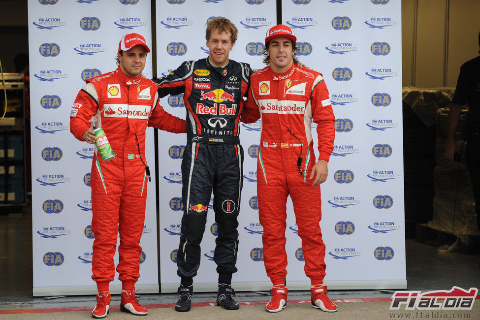 Vettel, Alonso y Massa, los tres primeros en la parrilla del GP de Canadá 2011