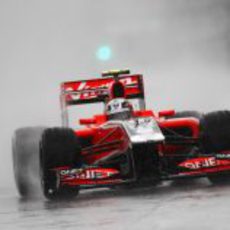 D'Ambrosio bajo la lluvia en el GP de Canadá 2011