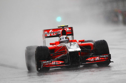 D'Ambrosio bajo la lluvia en el GP de Canadá 2011