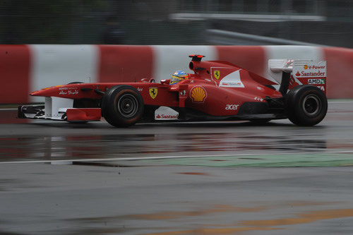 Alonso fue octavo en la resalida del GP de Canadá 2011