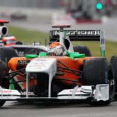 Adrian Sutil monta neumáticos intermedios en Montreal