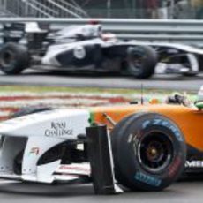 Di Resta rompió su alerón en plena carrera en Montreal