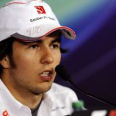 Sergio Pérez en rueda de prensa del GP de Canadá 2011