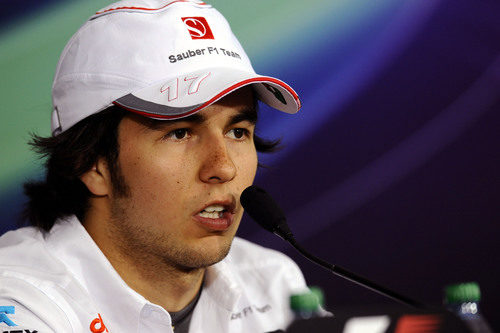 Sergio Pérez en rueda de prensa del GP de Canadá 2011