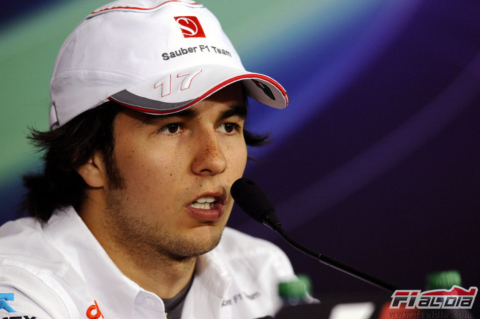 Sergio Pérez en rueda de prensa del GP de Canadá 2011