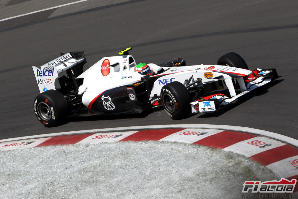 El 'Checo' Pérez durante la primera sesión de Canadá 2011