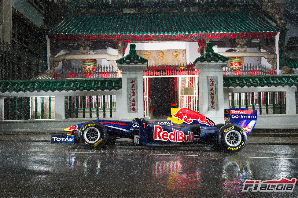 El RB5 listo para su exhibición en Hong Kong