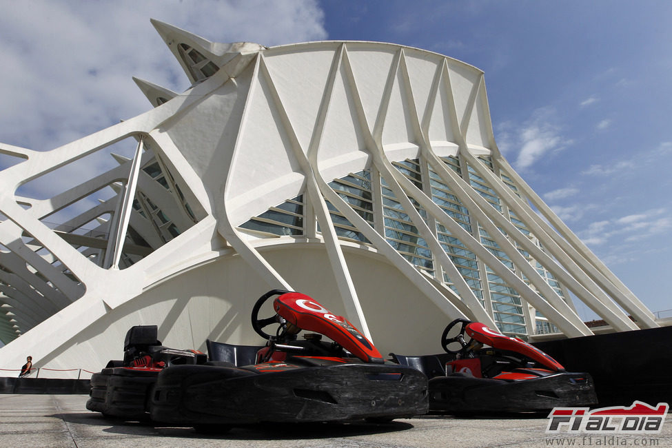 Todo preparado para la carrera de karts