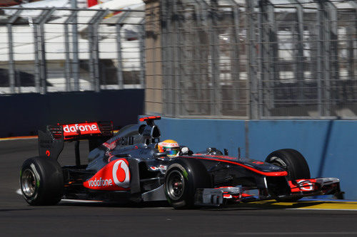 Hamilton en la clasificación del GP de Europa 2011