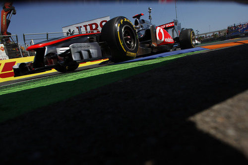 Una mirada distinta al McLaren en el GP de Europa 2011