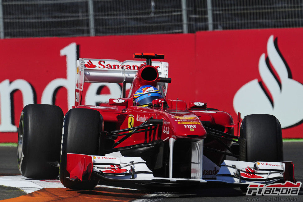 Alonso en la clasificación del GP de Europa 2011