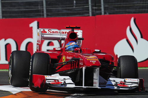 Alonso en la clasificación del GP de Europa 2011