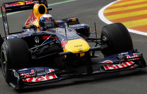 Vettel en los primeros libres del GP de Europa 2011