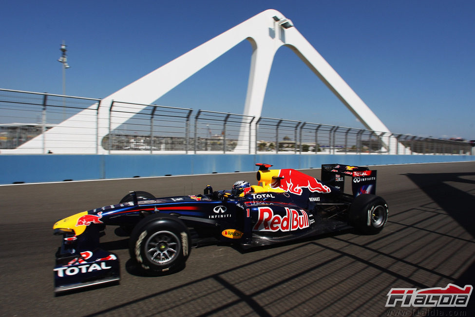 Vettel durante la clasificación del GP de Europa 2011