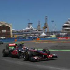 Button en la carrera del GP de Europa 2011