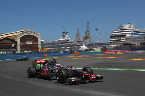 Button en la carrera del GP de Europa 2011