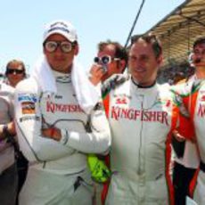 Las gafas de Sutil fueron las grandes protagonistas de la parrilla del GP de Europa 2011