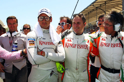 Las gafas de Sutil fueron las grandes protagonistas de la parrilla del GP de Europa 2011