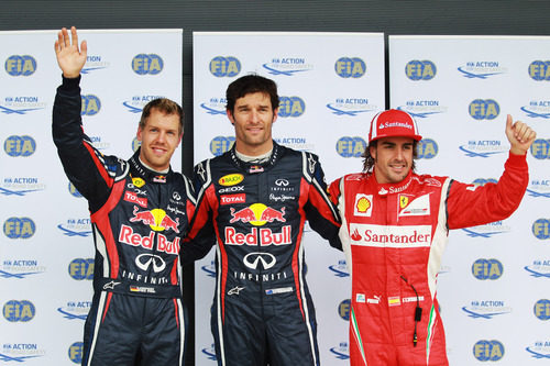 Webber, Vettel y Alonso saldrán los tres primeros en el GP de Gran Bretana 2011