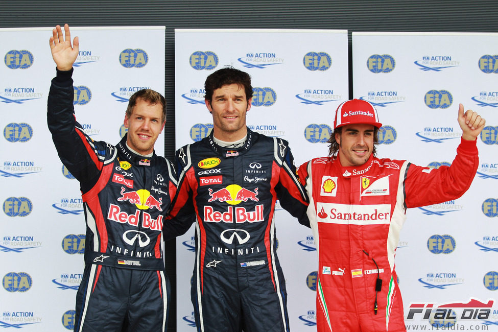Webber, Vettel y Alonso saldrán los tres primeros en el GP de Gran Bretana 2011