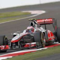 Jenson Button en la clasificación de Silverstone