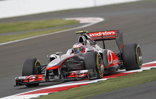 Jenson Button en la clasificación de Silverstone