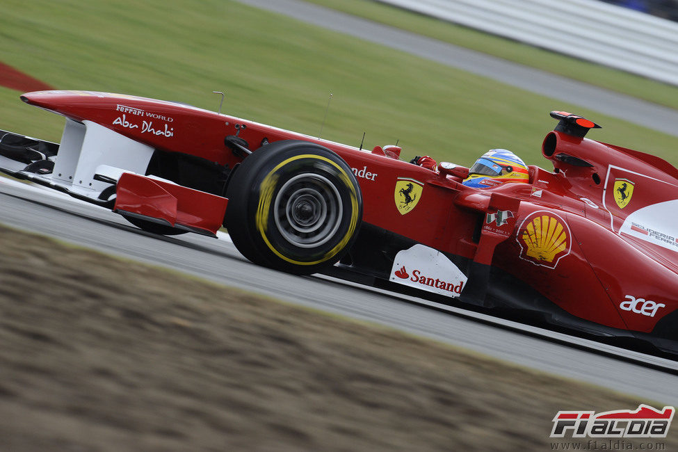 Fernando Alonso en la clasificación del GP de Gran Bretaña 2011