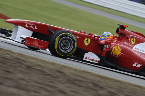 Fernando Alonso en la clasificación del GP de Gran Bretaña 2011